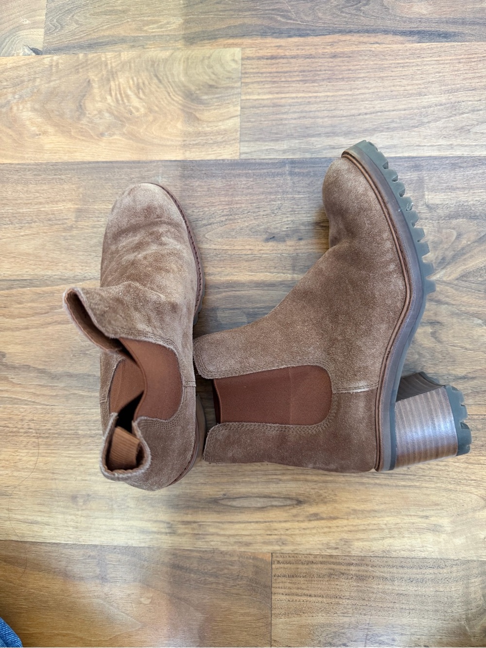 Pedro Garcia Brown Suede Chunky Chelsea Boots